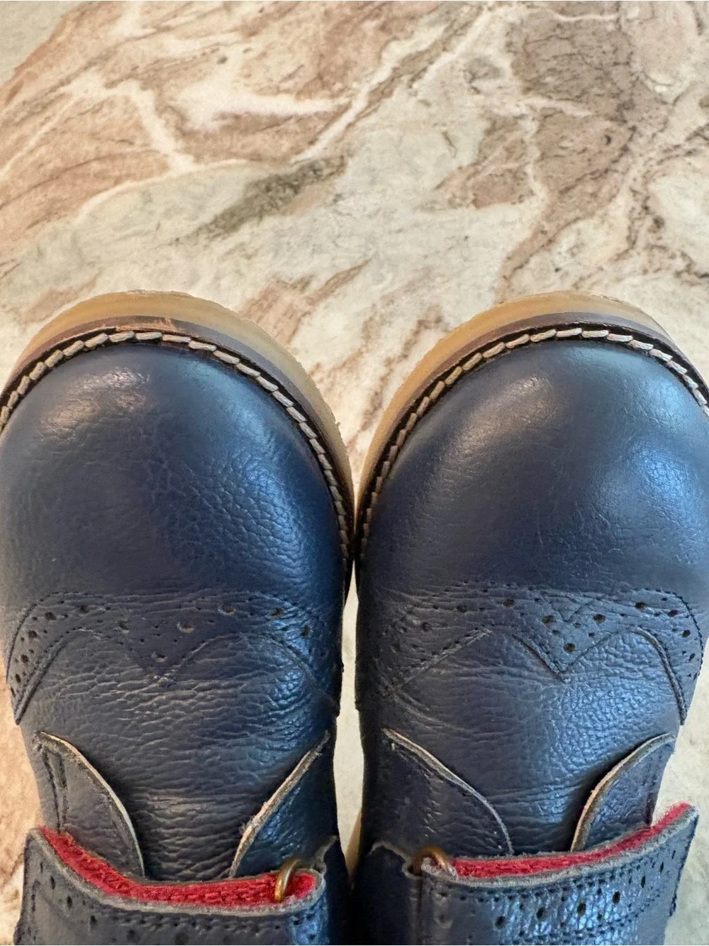 Mini Boden Boys Classic Navy Boys Dress Shoes School Easy On Slip On Size 34
